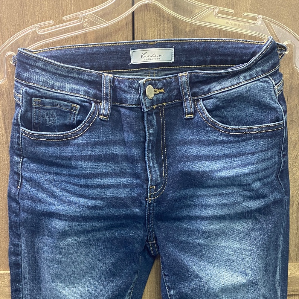 Kancan Signature Distressed Blue Jeans Mid-rise Ankle Skinny Women’s Size 26 - Picture 5 of 14